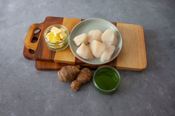 premium ingredients to create your scallops starter