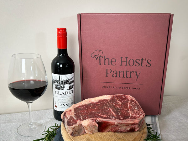 UK ex-dairy sirloin & Bottle of Tanners Claret Father's Day Hamper